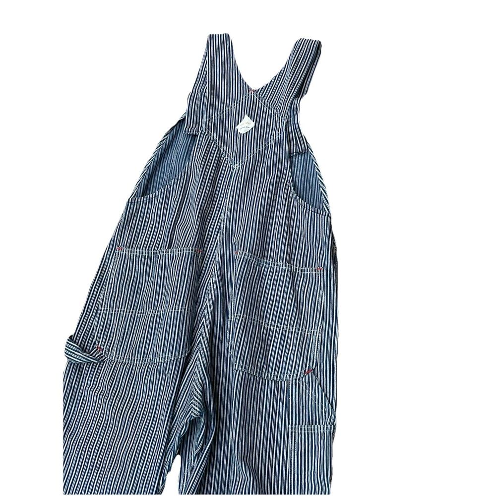 Vintage Big Mac Hickory Stripe Railroad Overalls Union Made USA 4 XS - - Picture 6 of 8